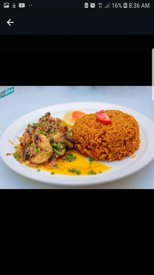 Jollof rice with prawns